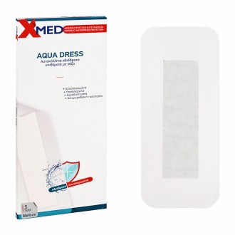 X-Med Transparent waterproof and hypoallergenic adhesive gauze pads 20x10cm-5pcs