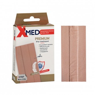 X-Med Hypoallergenic and bacteria proof single adhesive strip, resistant to water 8cmx0.5m-1pc