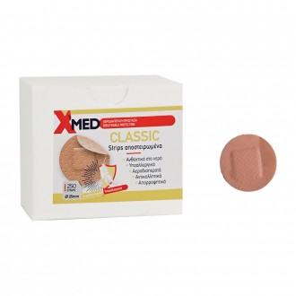 X-Med Round sterilized adhesive strips, resistant to water 25mm-250pcs
