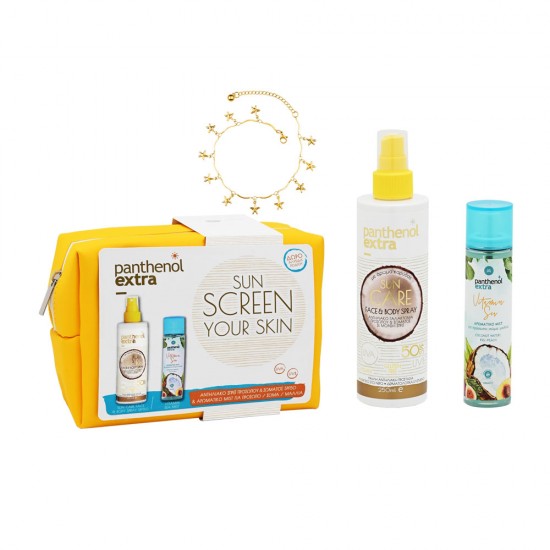 Panthenol Extra Σετ Sun Care Face & Body Spray SPF50 & Vitamin Sea Mist & Δώρο Κόσμημα