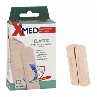 X-Med Adhesive flexible strips, for the protection of minor wounds in 2 Sizes-20pcs