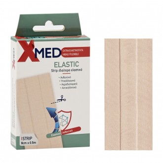 X-Med Ελαστικό ενιαίο αυτοκόλλητο επίθεμα, για προστασία των πληγών 8cmx0.5m-1τμχ
