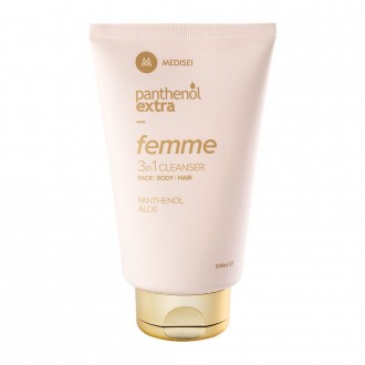 Panthenol Extra Femme 3 in 1 Cleanser γυναικείο Αφρόλουτρο και σαμπουάν για Πρόσωπο-Σώμα-Μαλλιά 200ml