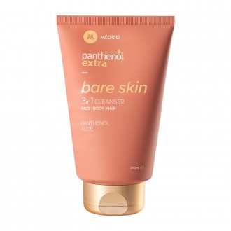 Panthenol Extra Bare Skin 3 in 1 Cleanser  Γυναικείο αφρόλουτρο και σαμπουάν για Πρόσωπο-Σώμα-Μαλλιά 200ml