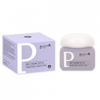 Panthenol Extra Day Cream with sun protection product packaging