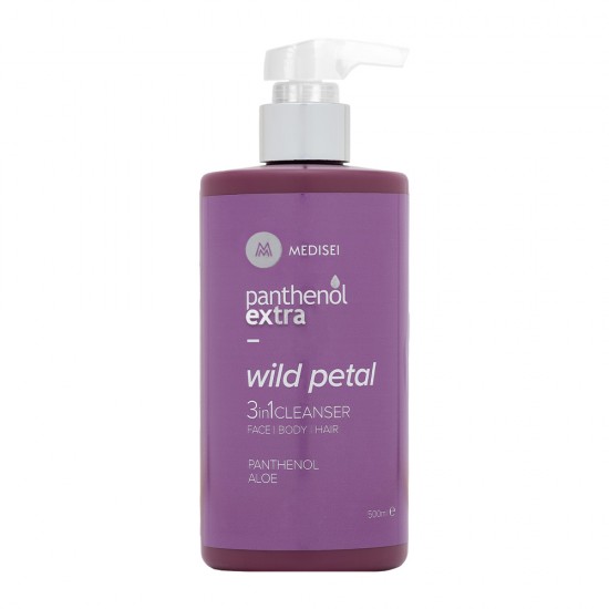 Panthenol Extra Wild Petal 3 in 1 Γυναικείο αφρόλουτρο και σαμπουάν 500ml