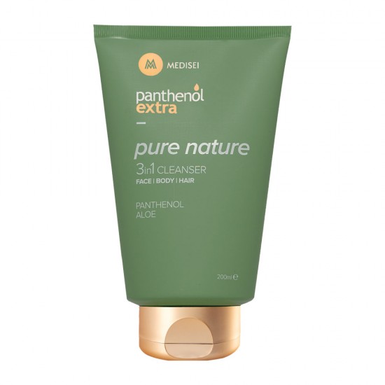 Panthenol Extra Pure Nature 3in 1 γυναικείο αφρόλουτρο και σαμπουάν 200ml