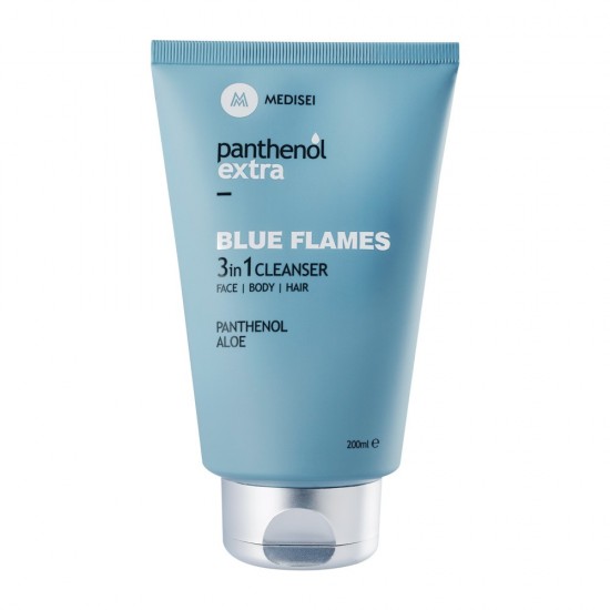 Panthenol Extra Blue Flames 3 in 1 Cleanser Face-Body-Hair 200ml