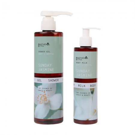 Panthenol Extra Sunday Jasmine Body Milk 300ml & Panthenol Extra Sunday Jasmine Shower Gel 500ml