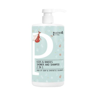 Panthenol Extra Kids & Babies Shower & Shampoo 500ml free of soap and synthetic colorants