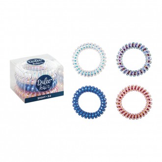 Dalee 4 Hair Ties Spiral In shiny colors