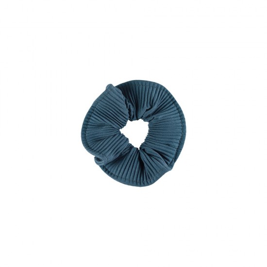 Dalee Pleated Hair Scrunchie Blue