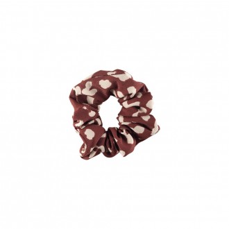 Dalee Printed Hair Tie Scrunchie In red color