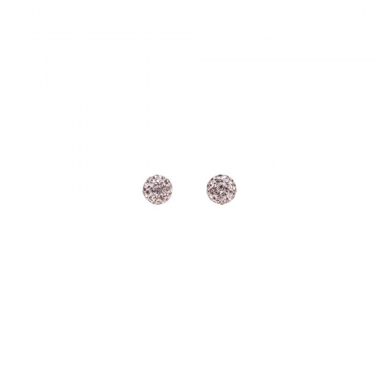 Dalee Set Stud Earrings White Crystals Ball