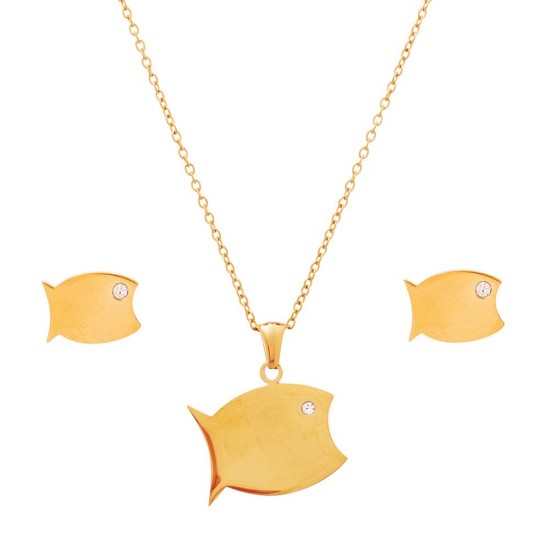 Dalee Set Fish Necklace & Earrings