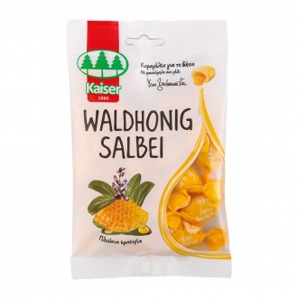 Kaiser Waldhonig Salbei Καραμέλες για τον Βήχα Με Βιταμίνη C και γέμιση από Μέλι και Αρωματικό Φασκόμηλο
