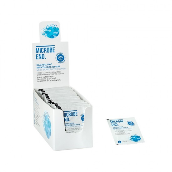 Microbe End Antiseptic Hand Cleansing Hankies 60 Sachets