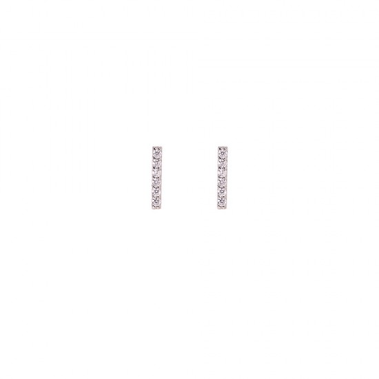 Set Stud Earrings Crystals Bar
