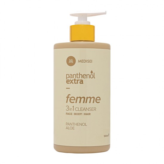 Panthenol Extra Femme 3 in 1 Cleanser Πρόσωπο-Σώμα-Μαλλιά 500ml