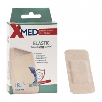 X-Med Adhesive flexible strips, for the protection of minor wounds 38x72mm-10pcs
