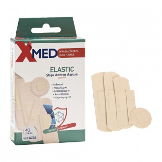 X-Med Adhesive flexible strips, for the protection of minor wounds in 5 Sizes-40pcs