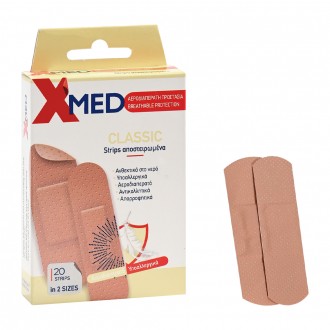 X-Med Sterilized adhesive strips, resistant to water in 2 Sizes-20pcs