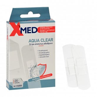 X-Med Απολύτως αδιάβροχα, διάφανα αυτοκόλλητα επιθέματα σε 2 Μεγέθη-20τμχ